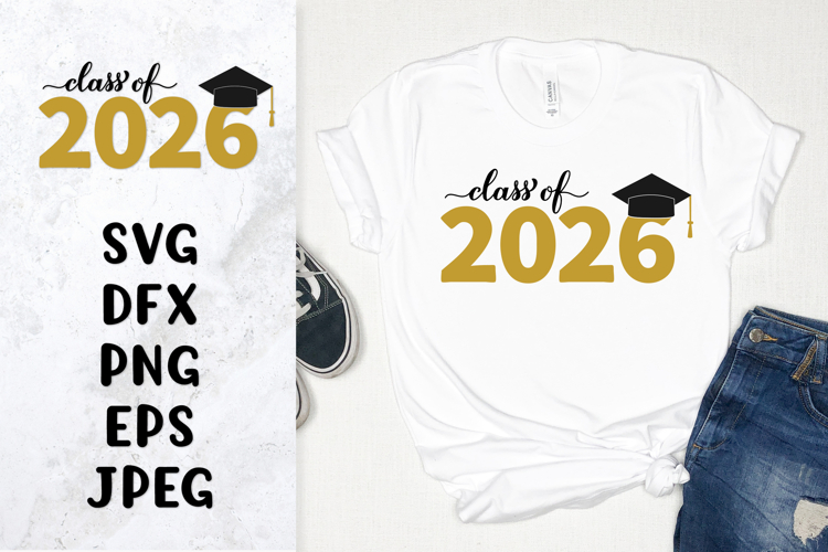 Class of 2026 SVG. Graduation party decorations