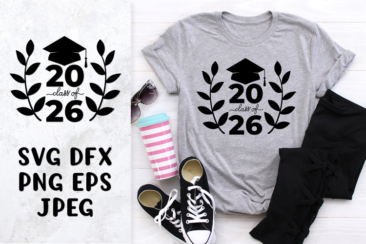 Class of 2026 SVG. Grad of 2026 shirt design. Graduation hat