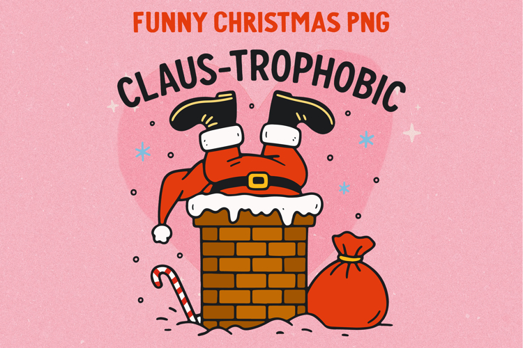 Funny Sarcastic Christmas Illustration, Sublimation PNG.