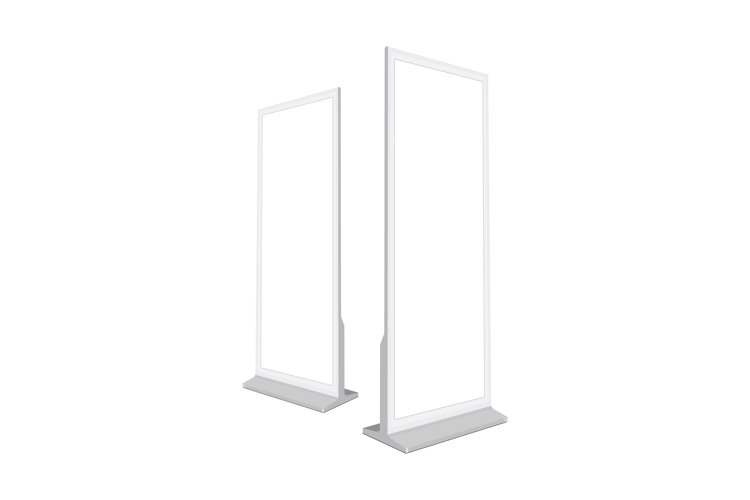 Clay LCD Digital Signage Mockup With Blank Screen example image 1