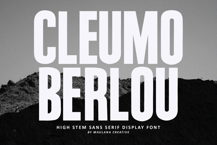 Cleumo Berlou High Stem Sans Serif Display Font