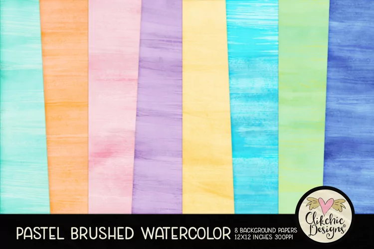 Watercolor Scrapbook Papers Pastel Watercolor Backgrounds