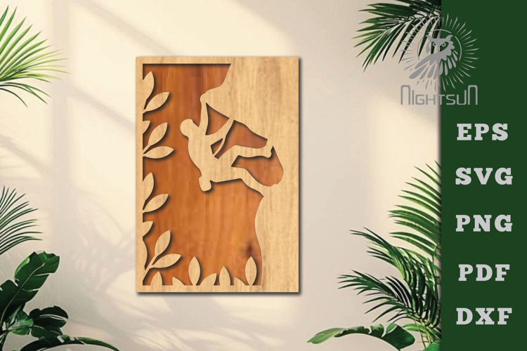 Climb Lasercut Wall Decor SVG