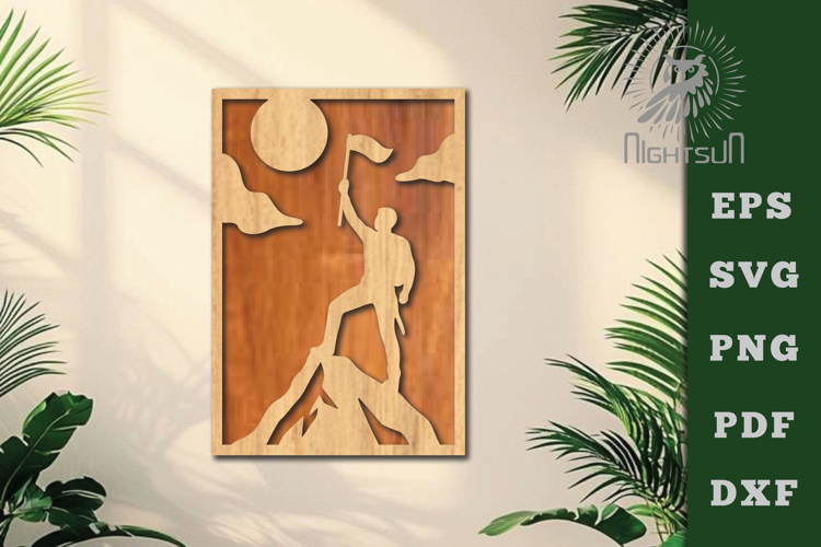 Climb Lasercut Wall Decor SVG