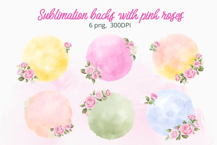 Sublimation background bundle. Flower backgrounds with roses