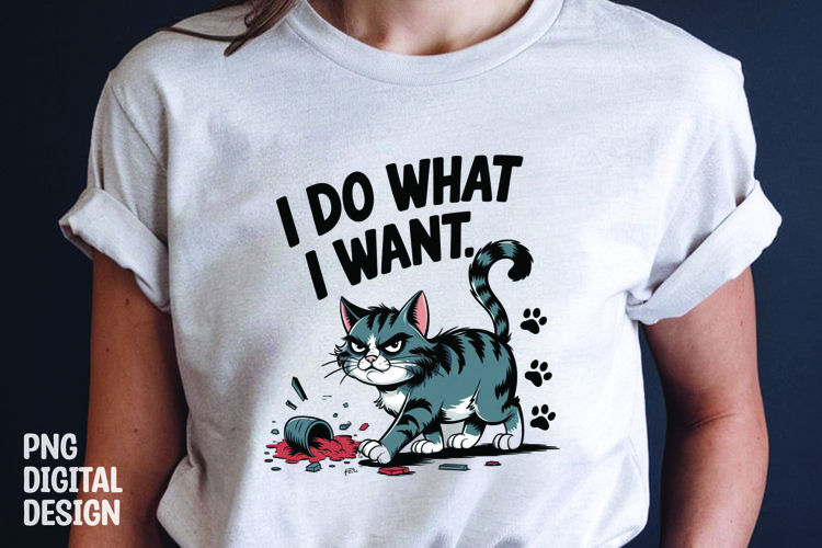 CAT SARCASTIC QUOTE SUBLIMATION T-SHIRT DESIGN