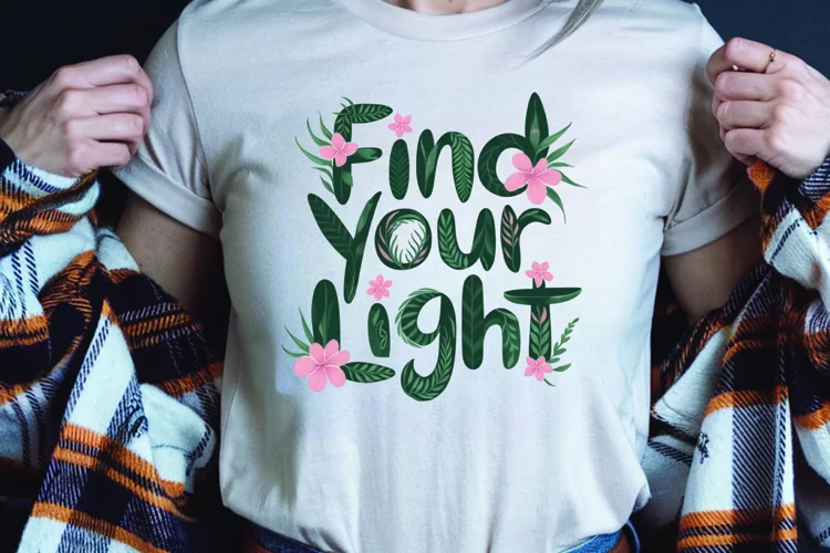 Positive saying quote with flower t-shirt sublimation png