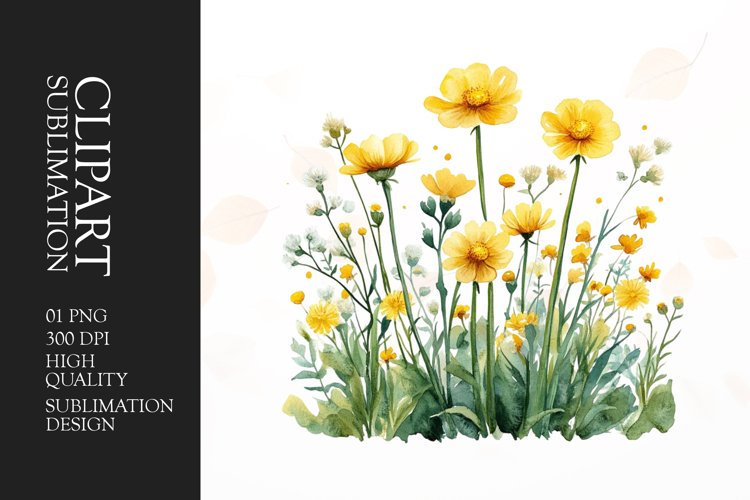Yellow Flower Clipart Image 11