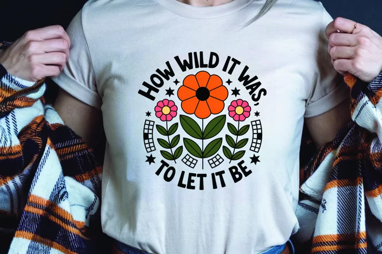 Positive saying quote with flower t-shirt sublimation png