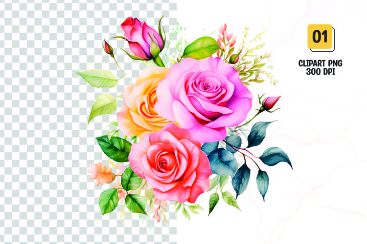 Watercolor Flower Png Image 13