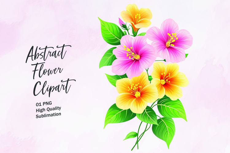 Abstract flower bouquet clipart png