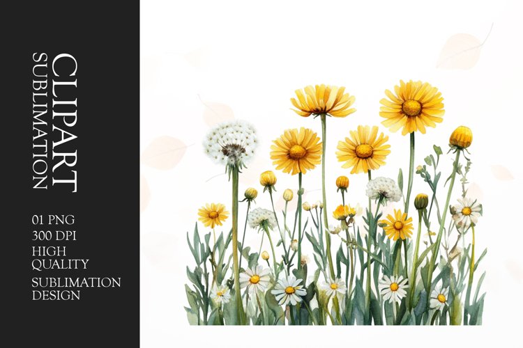 Yellow Flower Clipart Image 9