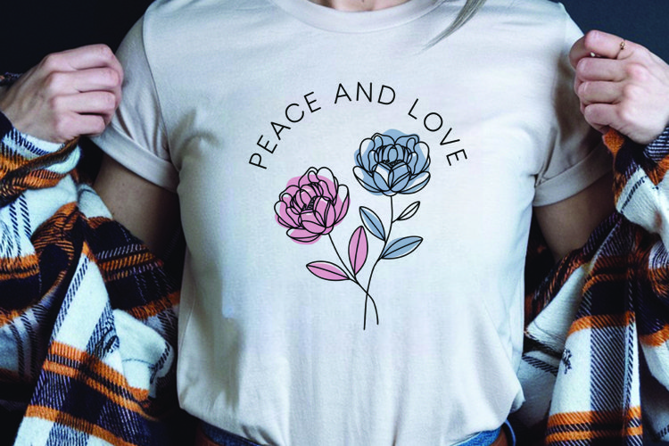 Positive saying quote with flower t-shirt sublimation png