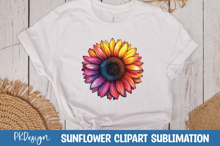 Vibrant Sunflower Watercolor Clipart Sublimation