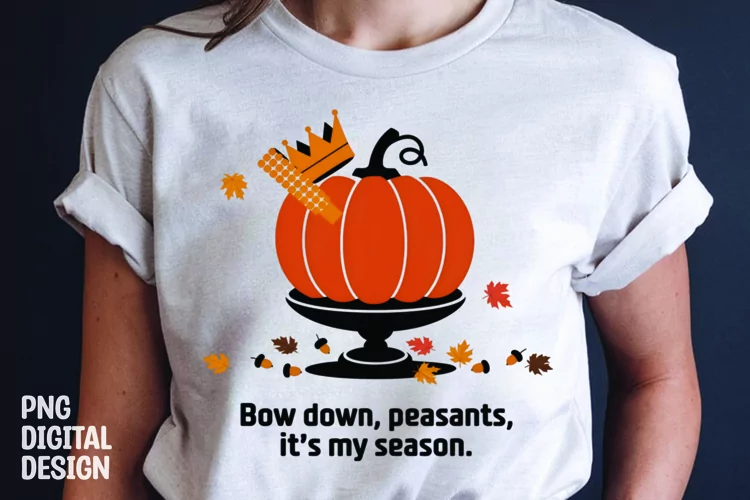 Fall Sarcastic Quote Pumpkin T-Shirt Sublimation Design