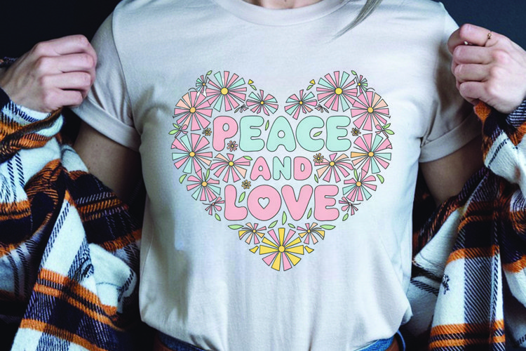 Positive saying quote with flower t-shirt sublimation png