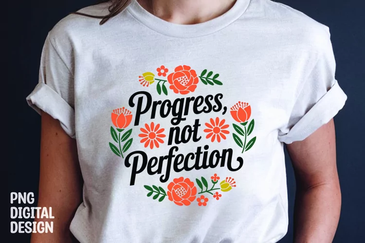 Inspirational quotes with flower t-shirt design png