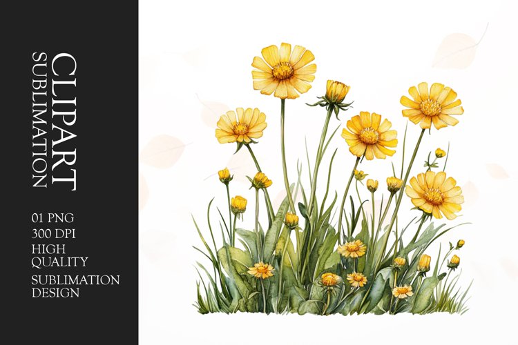 Yellow Flower Clipart Image 7