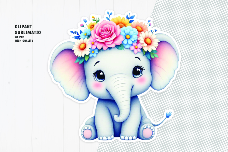 Watercolor Elephant Image 24