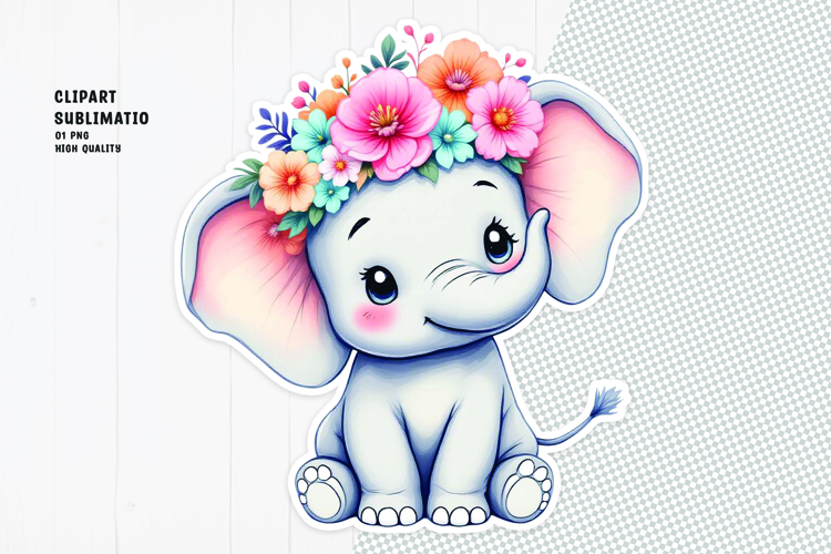 Watercolor Elephant Image 23