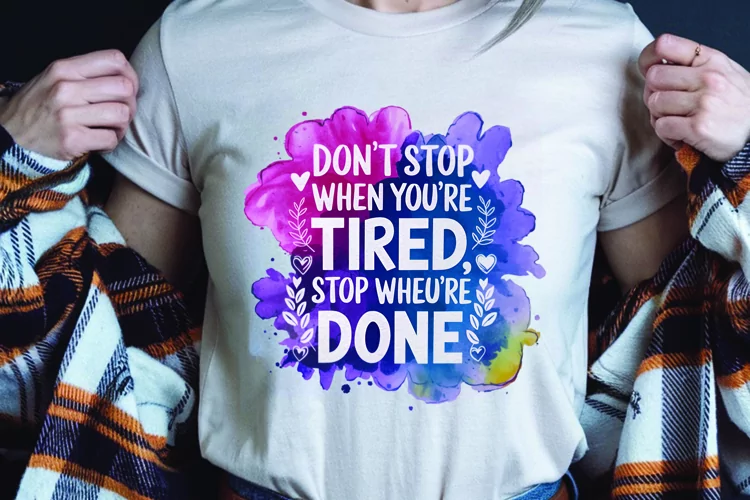 Positive saying quote with flower t-shirt sublimation png