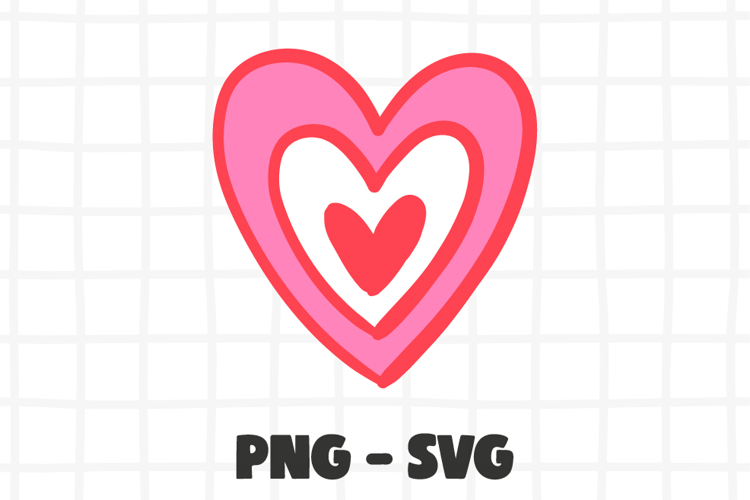 Retro Pink Heart Clipart, Heart PNG SVG