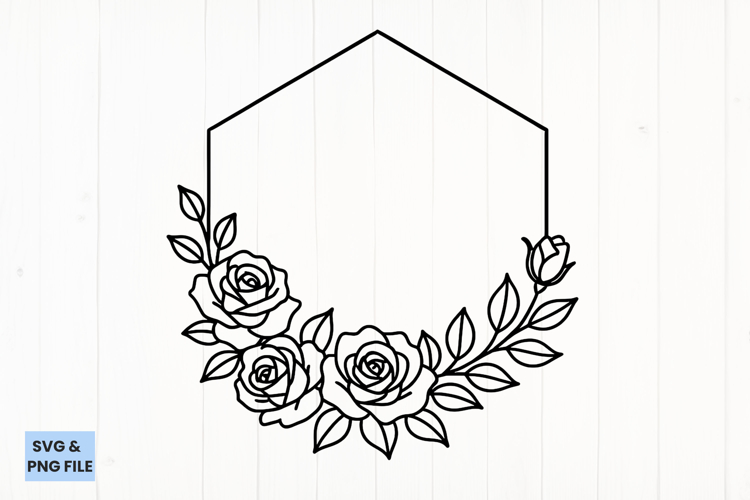 Floral Outline Svg Image 9