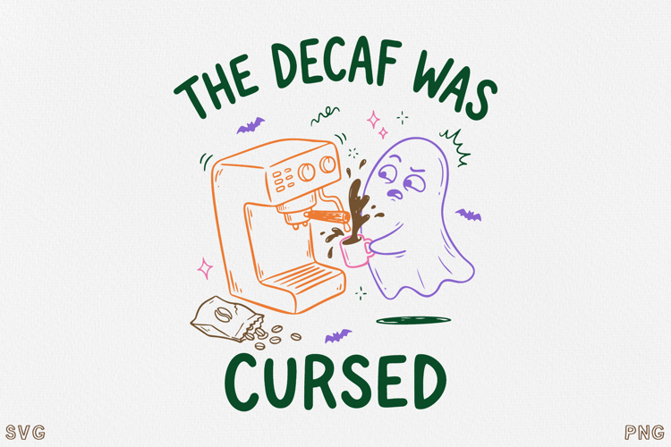 Halloween Ghost Coffee SVG PNG Espresso Machine Design