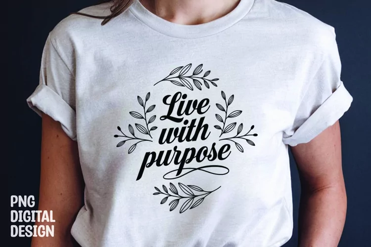 Inspirational quotes with flower t-shirt design png