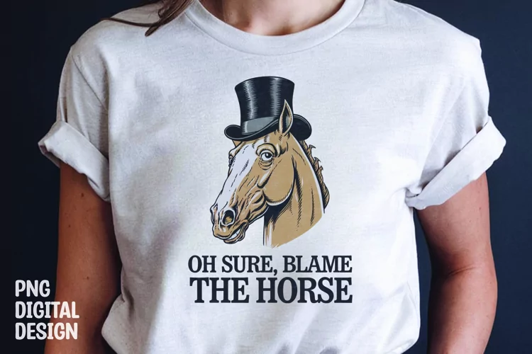 Horse sarcastic quote t-shirt sublimation design