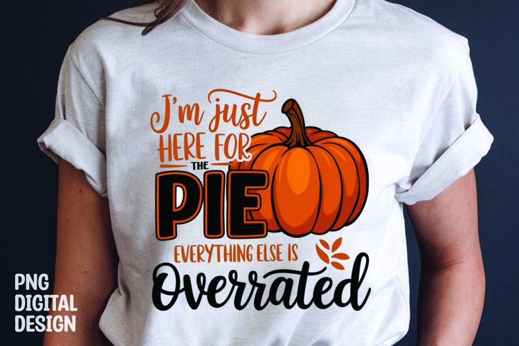 Fall Sarcastic Quote Pumpkin T-Shirt Sublimation Design example image 1