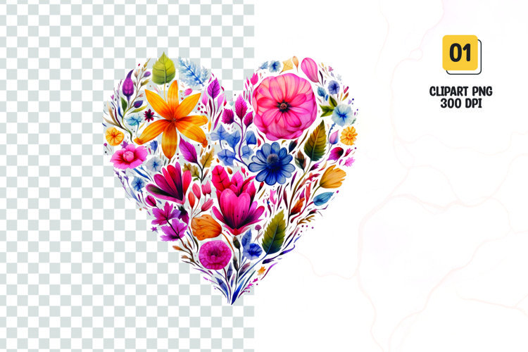 Watercolor Heart Clipart Image 3