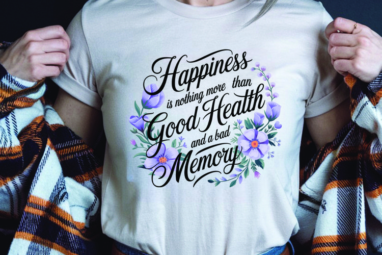 Positive saying quote with flower t-shirt sublimation png example image 1