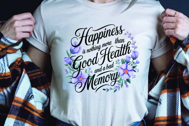 Positive saying quote with flower t-shirt sublimation png
