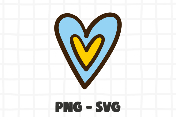 Retro Heart PNG Clipart. Blue Heart SVG