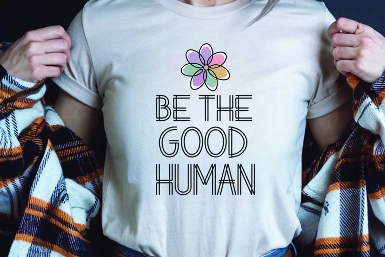 Positive saying quote with flower t-shirt sublimation png