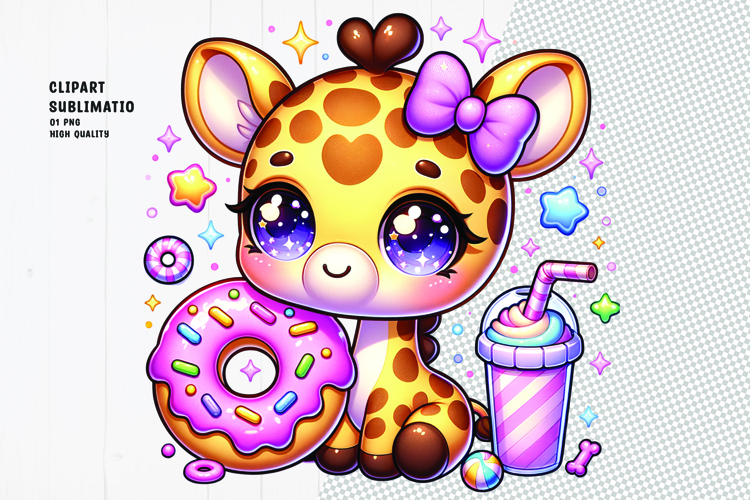 Cute Giraffe Clipart Image 2