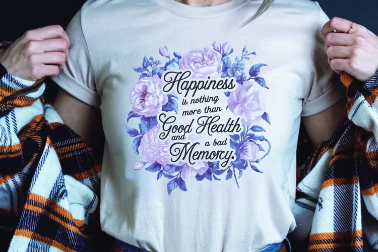 Positive saying quote with flower t-shirt sublimation png