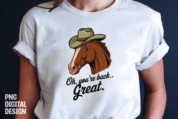 Horse sarcastic quote t-shirt sublimation design example image 1