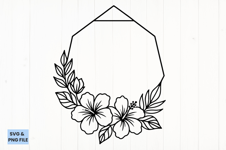 Floral Outline Svg Image 8