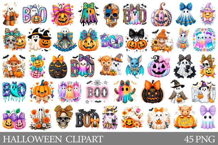 Halloween Clipart Bundle. Halloween Sublimation