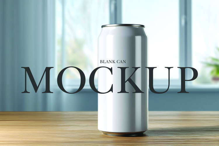 Blank soda can mockup example image 1