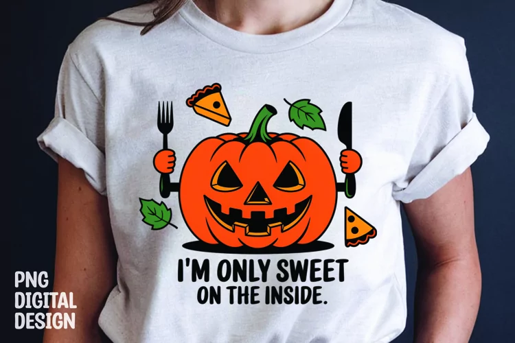 Fall Sarcastic Quote Pumpkin T-Shirt Sublimation Design