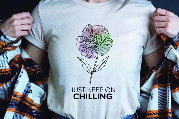 Positive saying quote with flower t-shirt sublimation png