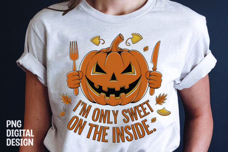 Fall Sarcastic Quote Pumpkin T-Shirt Sublimation Design