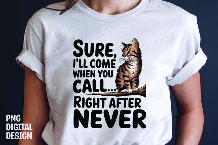 CAT SARCASTIC QUOTE SUBLIMATION T-SHIRT DESIGN