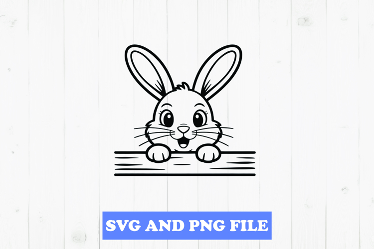 Cute bunny SVG Design for T-Shirts and Mugs