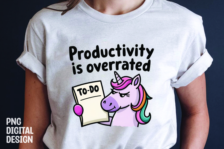 UNICORN SARCASTIC QUOTE SUBLIMATION T-SHIRT DESIGN example image 1