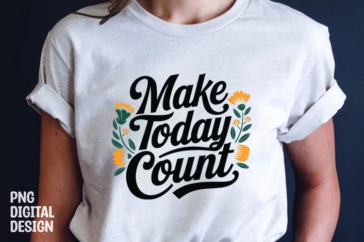 Inspirational quotes with flower t-shirt design png