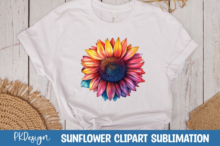 Vibrant Sunflower Watercolor Clipart Sublimation